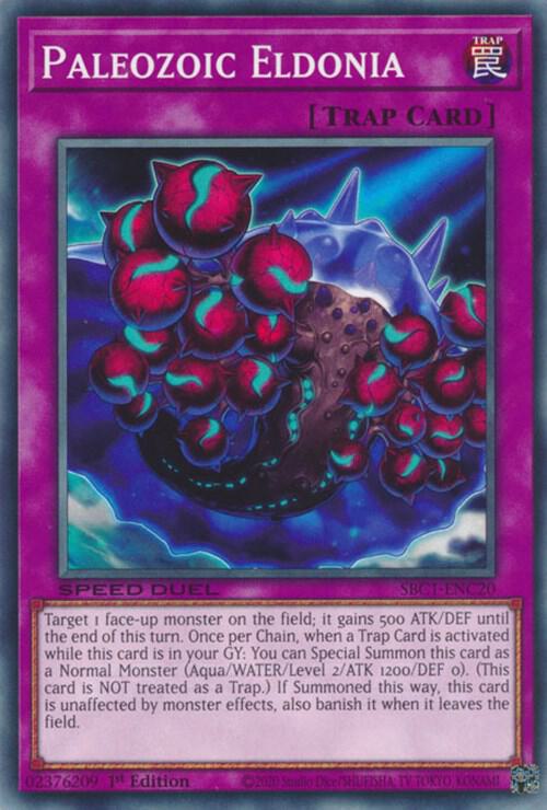Paleozoic Eldonia SBC1-ENC20 card from Speed Duel: Streets of Battle City