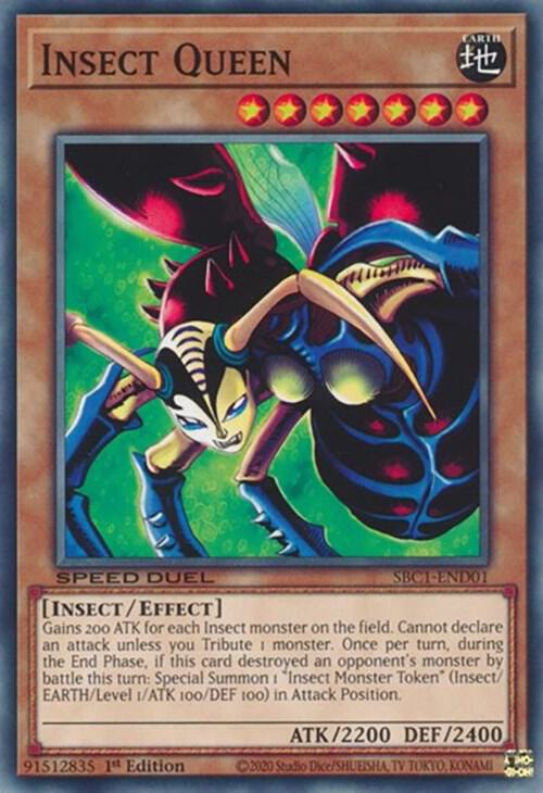 Insect Queen SBC1-END01 card from Speed Duel: Streets of Battle City