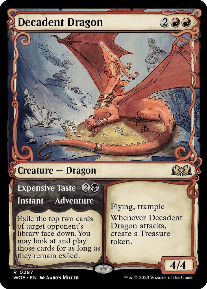 Decadent Dragon (Showcase) 287 card from Wilds of Eldraine