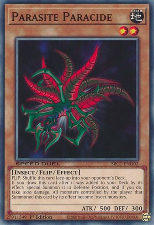 Parasite Paracide SBC1-END02 card from Speed Duel: Streets of Battle City