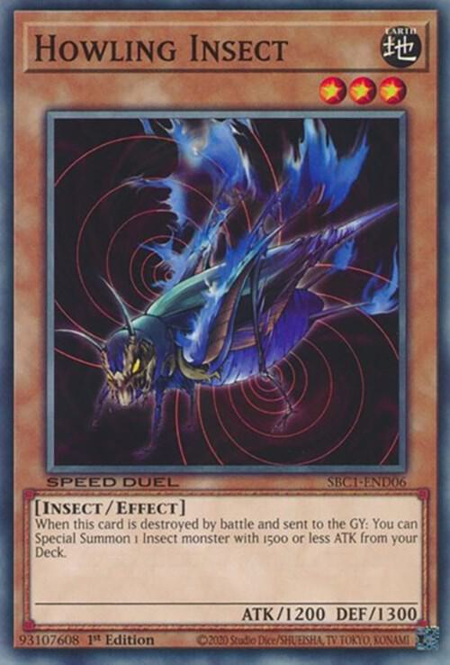 Howling Insect SBC1-END06 card from Speed Duel: Streets of Battle City