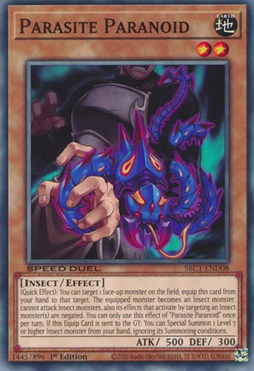 Parasite Paranoid SBC1-END08 card from Speed Duel: Streets of Battle City