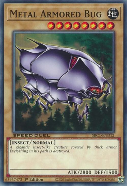 Metal Armored Bug SBC1-END12 card from Speed Duel: Streets of Battle City