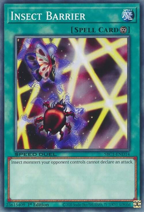Insect Barrier SBC1-END14 card from Speed Duel: Streets of Battle City