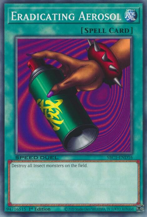 Eradicating Aerosol SBC1-END16 card from Speed Duel: Streets of Battle City