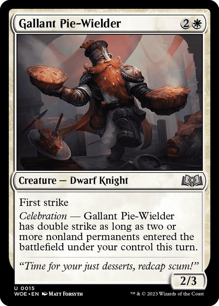 Gallant Pie-Wielder 15 card from Wilds of Eldraine