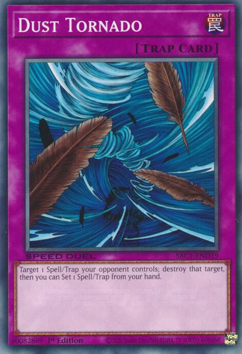 Dust Tornado SBC1-END19 card from Speed Duel: Streets of Battle City