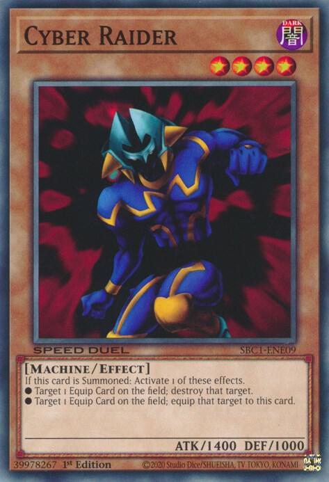 Cyber Raider SBC1-ENE09 card from Speed Duel: Streets of Battle City