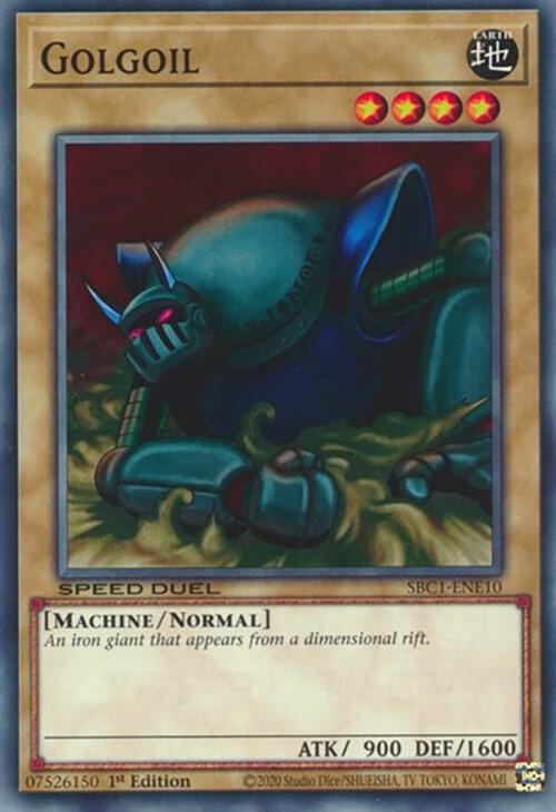 Golgoil SBC1-ENE10 card from Speed Duel: Streets of Battle City
