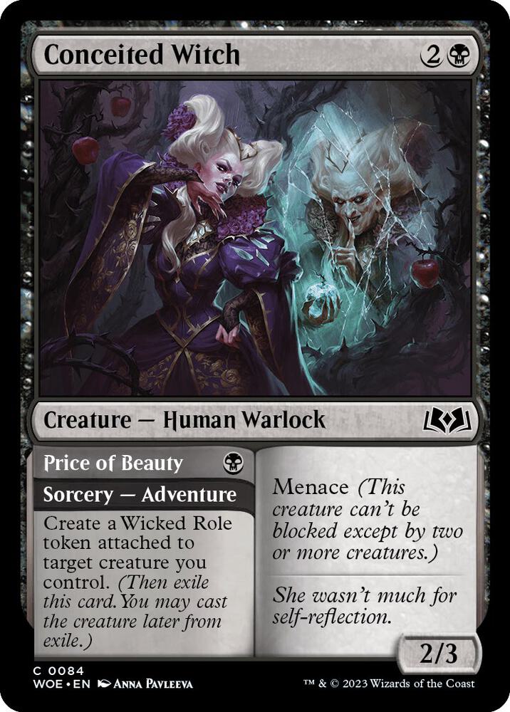 Conceited Witch 84 card from Wilds of Eldraine