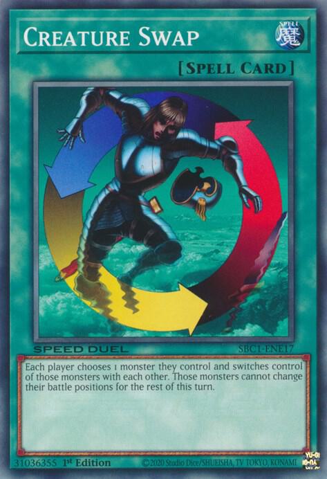 Creature Swap SBC1-ENE17 card from Speed Duel: Streets of Battle City