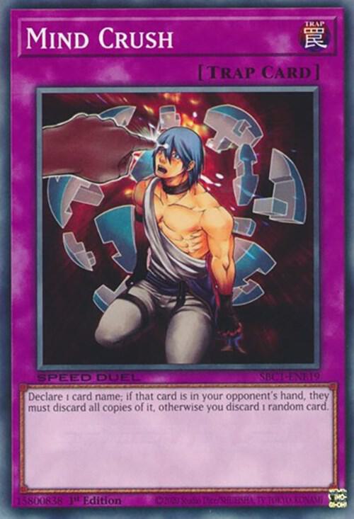 Mind Crush SBC1-ENE19 card from Speed Duel: Streets of Battle City