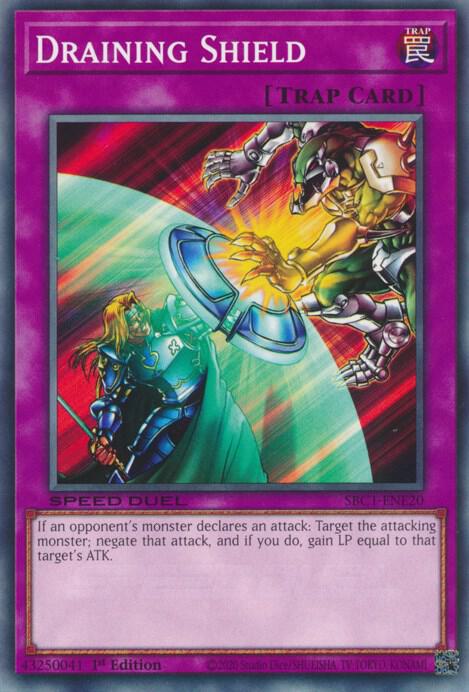 Draining Shield SBC1-ENE20 card from Speed Duel: Streets of Battle City