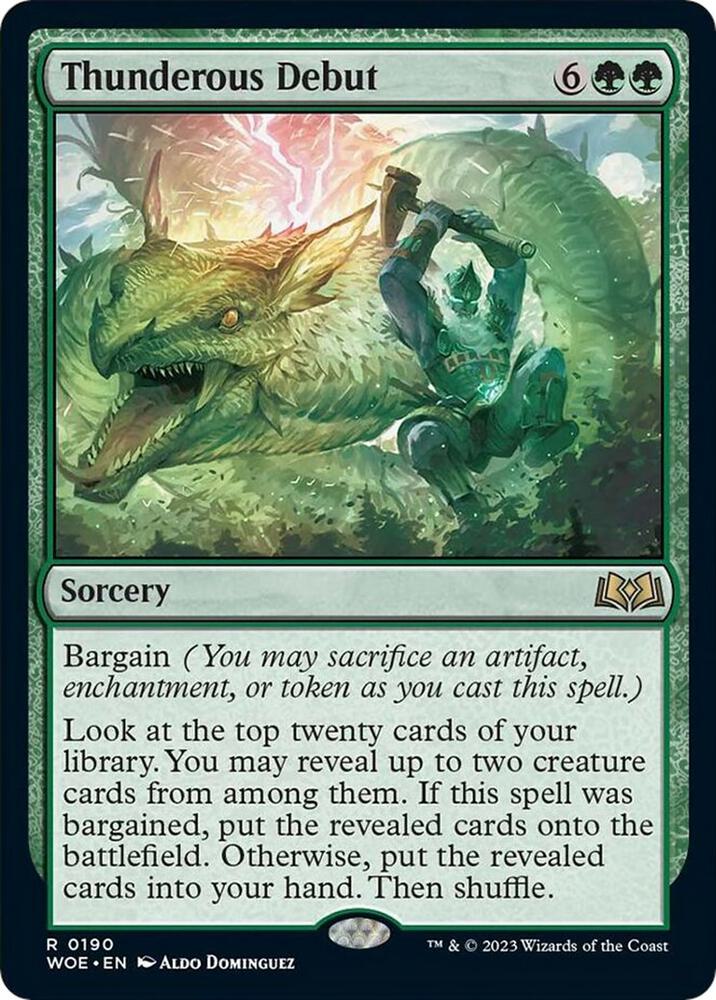 Thunderous Debut 190 card from Wilds of Eldraine