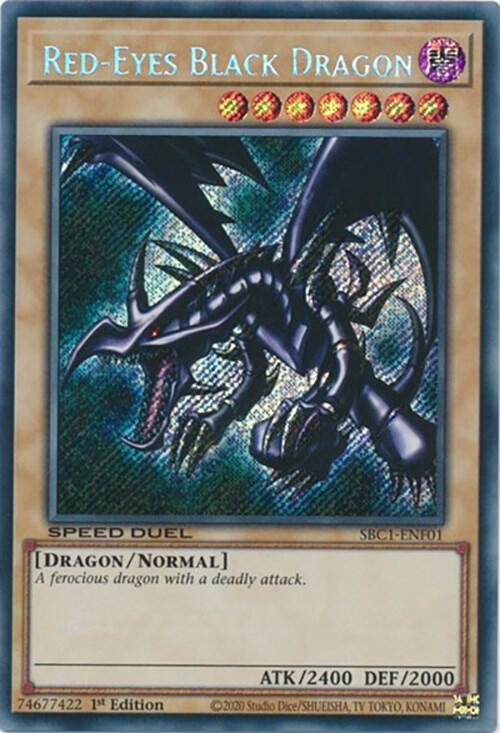 Red-Eyes Black Dragon (Secret Rare) SBC1-ENF01 card from Speed Duel: Streets of Battle City