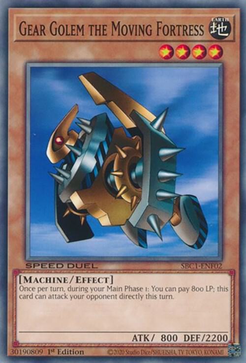 Gear Golem the Moving Fortress SBC1-ENF02 card from Speed Duel: Streets of Battle City
