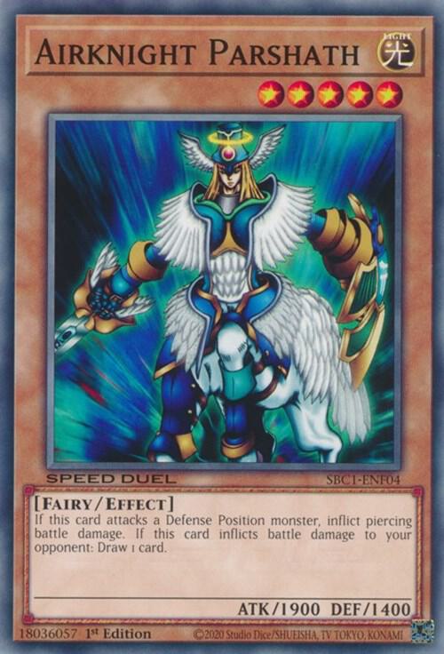 Airknight Parshath SBC1-ENF04 card from Speed Duel: Streets of Battle City