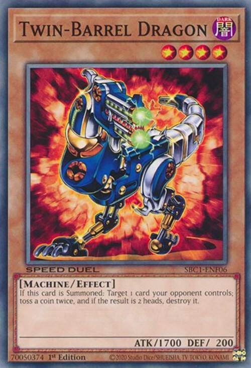 Twin-Barrel Dragon SBC1-ENF06 card from Speed Duel: Streets of Battle City