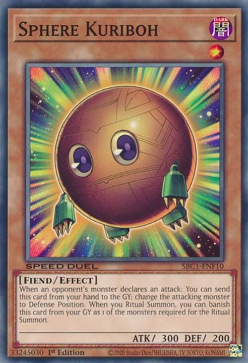 Sphere Kuriboh SBC1-ENF10 card from Speed Duel: Streets of Battle City
