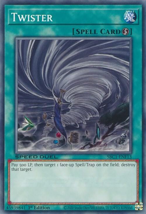 Twister SBC1-ENF13 card from Speed Duel: Streets of Battle City