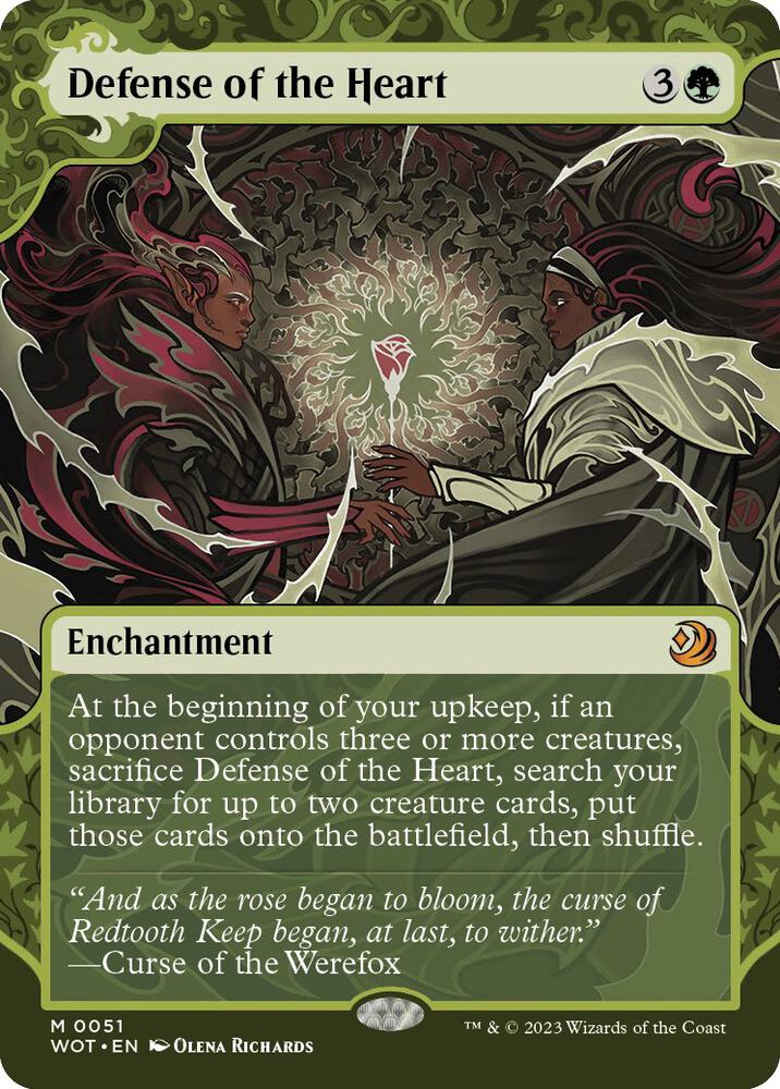 Defense of the Heart 51 card from Wilds of Eldraine: Enchanting Tales