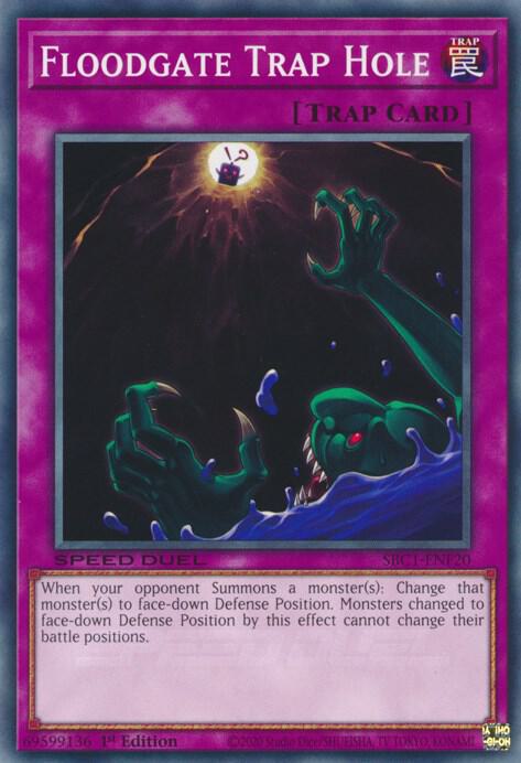 Floodgate Trap Hole SBC1-ENF20 card from Speed Duel: Streets of Battle City