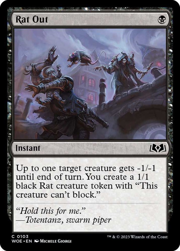 Rat Out 103 card from Wilds of Eldraine
