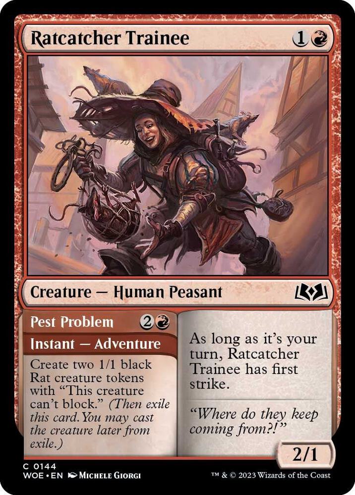 Ratcatcher Trainee 144 card from Wilds of Eldraine