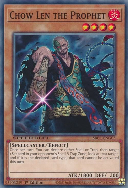 Chow Len the Prophet SBC1-ENG03 card from Speed Duel: Streets of Battle City