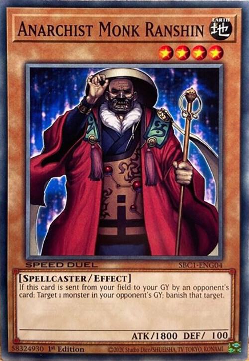 Anarchist Monk Ranshin SBC1-ENG04 card from Speed Duel: Streets of Battle City