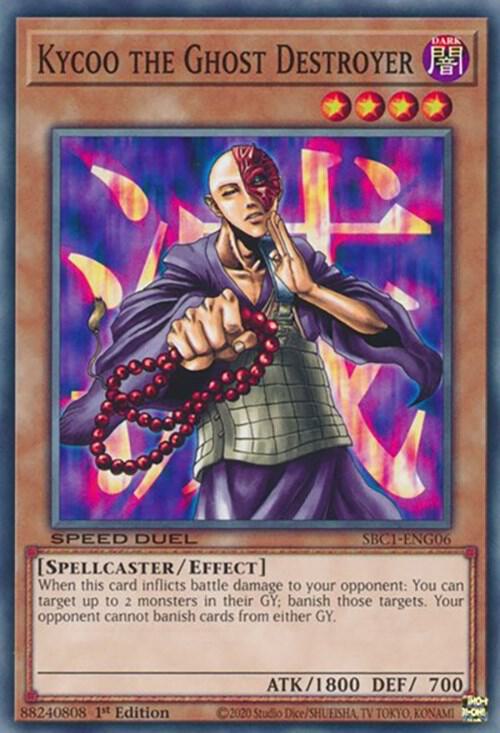 Kycoo the Ghost Destroyer SBC1-ENG06 card from Speed Duel: Streets of Battle City