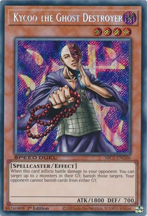 Kycoo the Ghost Destroyer (Secret Rare) SBC1-ENG06 card from Speed Duel: Streets of Battle City