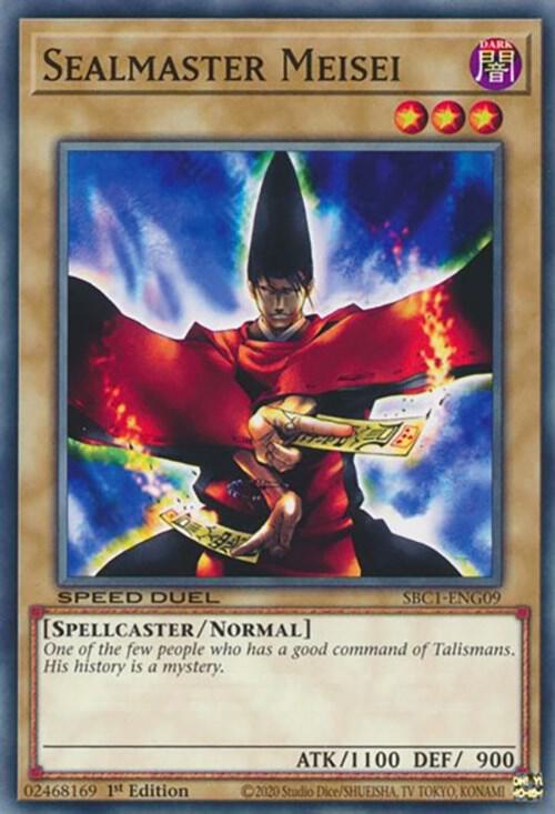 Sealmaster Meisei SBC1-ENG09 card from Speed Duel: Streets of Battle City