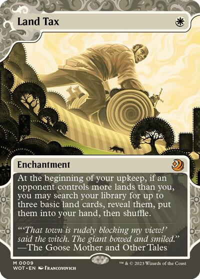 Land Tax 9 card from Wilds of Eldraine: Enchanting Tales