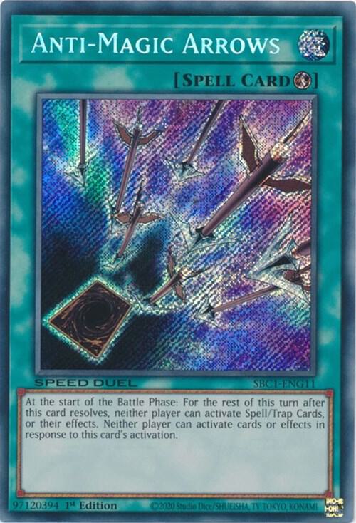 Anti-Magic Arrows (Secret Rare) SBC1-ENG11 card from Speed Duel: Streets of Battle City