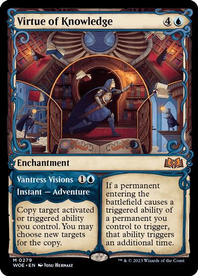 Virtue of Knowledge (Showcase) 279 card from Wilds of Eldraine
