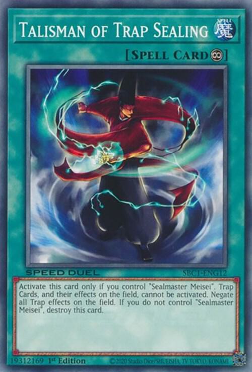 Talisman of Trap Sealing SBC1-ENG12 card from Speed Duel: Streets of Battle City