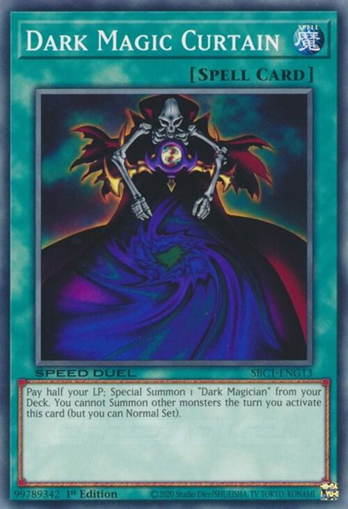 Dark Magic Curtain SBC1-ENG13 card from Speed Duel: Streets of Battle City