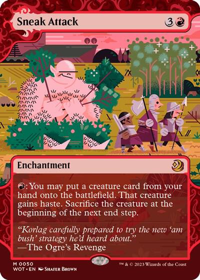 Sneak Attack 50 card from Wilds of Eldraine: Enchanting Tales