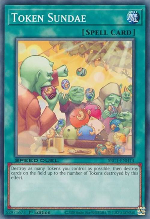 Token Sundae SBC1-ENH14 card from Speed Duel: Streets of Battle City