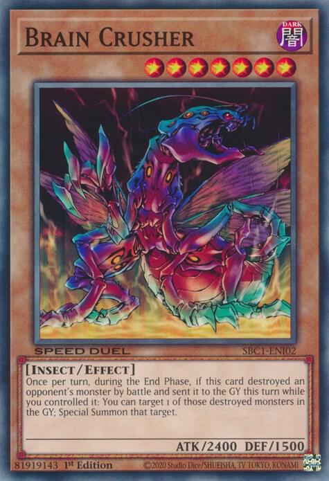 Brain Crusher SBC1-ENI02 card from Speed Duel: Streets of Battle City