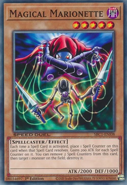 Magical Marionette SBC1-ENI08 card from Speed Duel: Streets of Battle City