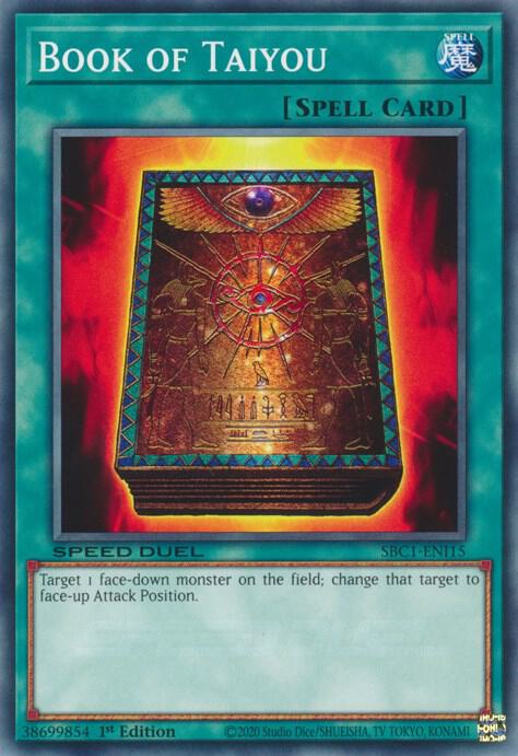 Book of Taiyou SBC1-ENI15 card from Speed Duel: Streets of Battle City