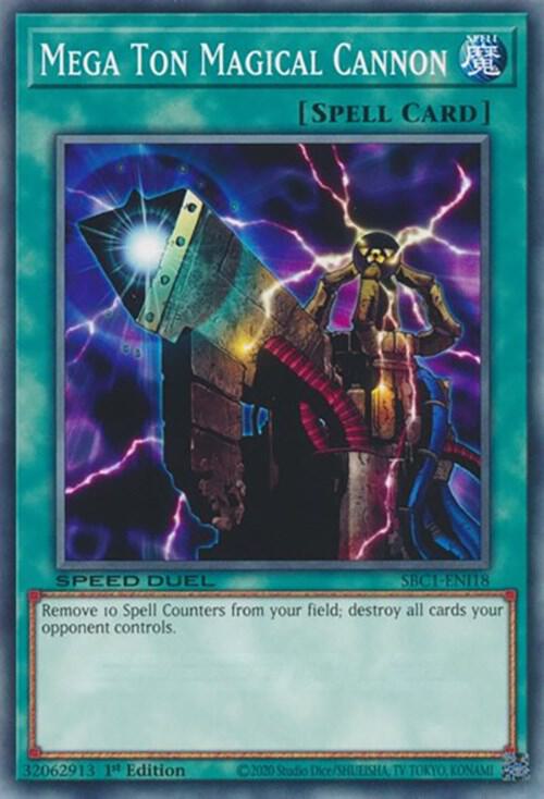 Mega Ton Magical Cannon SBC1-ENI18 card from Speed Duel: Streets of Battle City