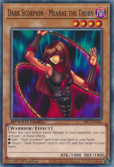 Dark Scorpion - Meanae the Thorn SBC1-ENI24 card from Speed Duel: Streets of Battle City