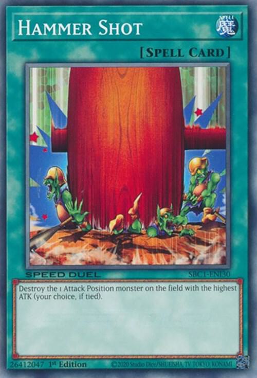 Hammer Shot SBC1-ENI30 card from Speed Duel: Streets of Battle City