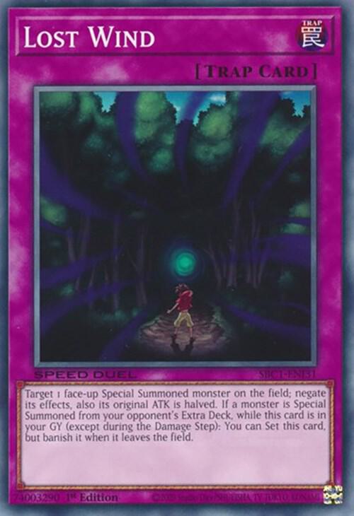 Lost Wind SBC1-ENI31 card from Speed Duel: Streets of Battle City