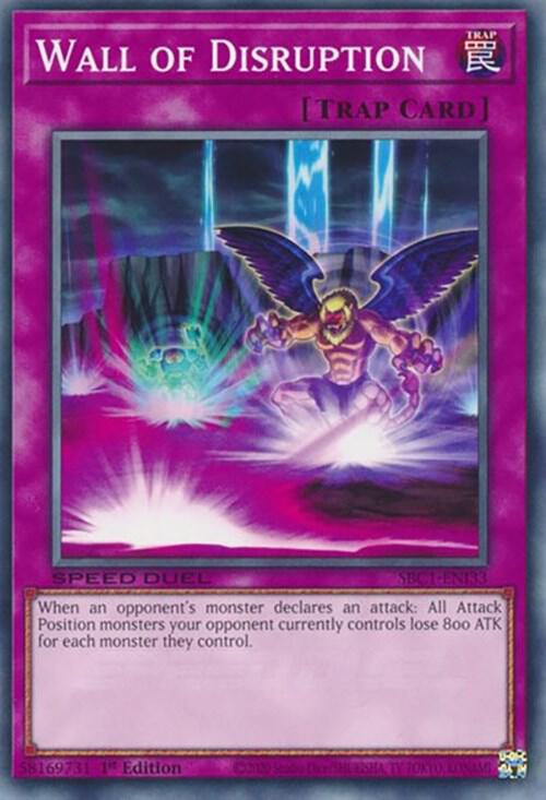 Wall of Disruption SBC1-ENI33 card from Speed Duel: Streets of Battle City