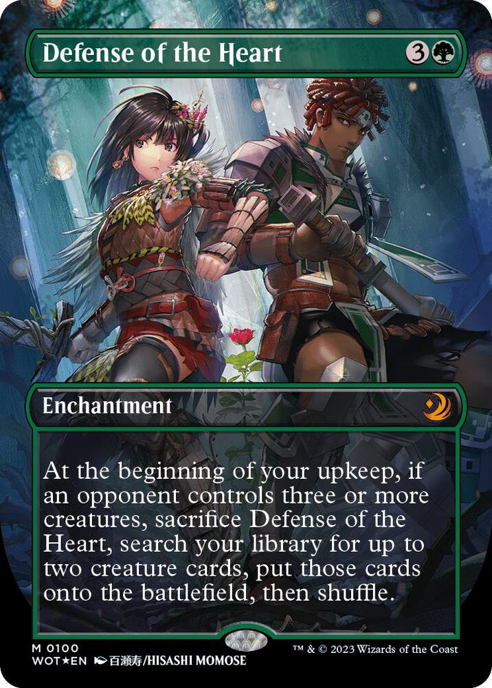 Defense of the Heart (Anime Borderless) (Confetti Foil) 100 card from Wilds of Eldraine: Enchanting Tales