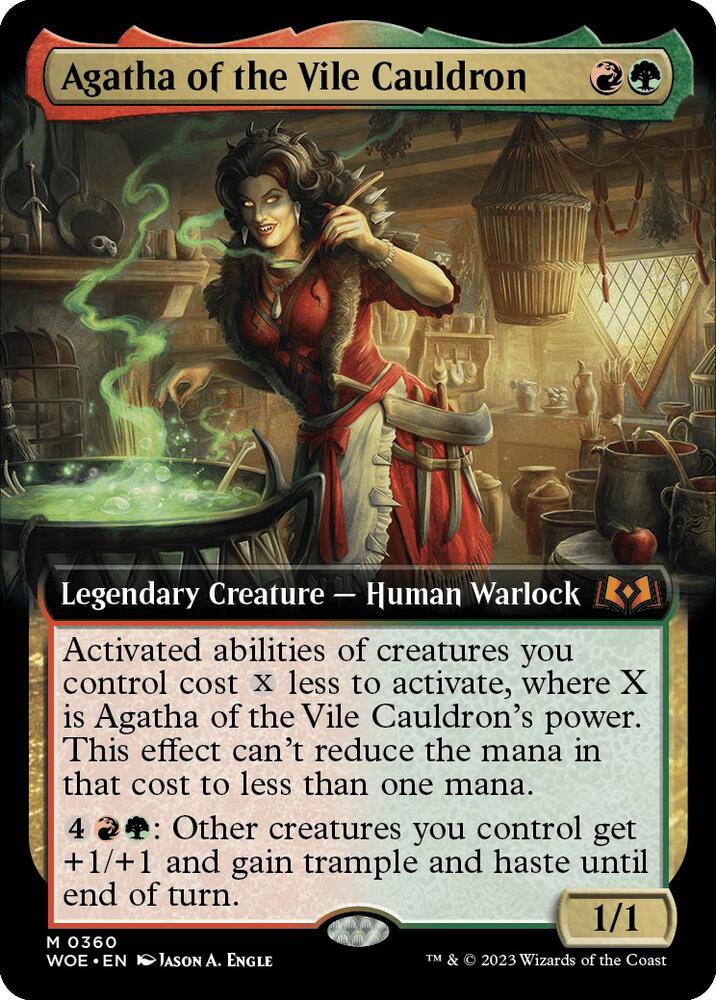 Agatha of the Vile Cauldron (Extended Art) 360 card from Wilds of Eldraine